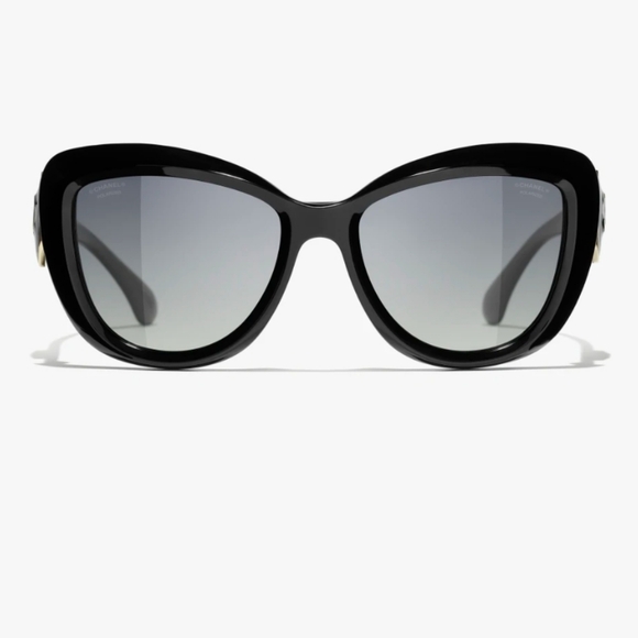 CHANEL 5517A 622 S8 BLACK SUNGLASSES HIDDEN MIRROR Polarized - Picture 7 of 16